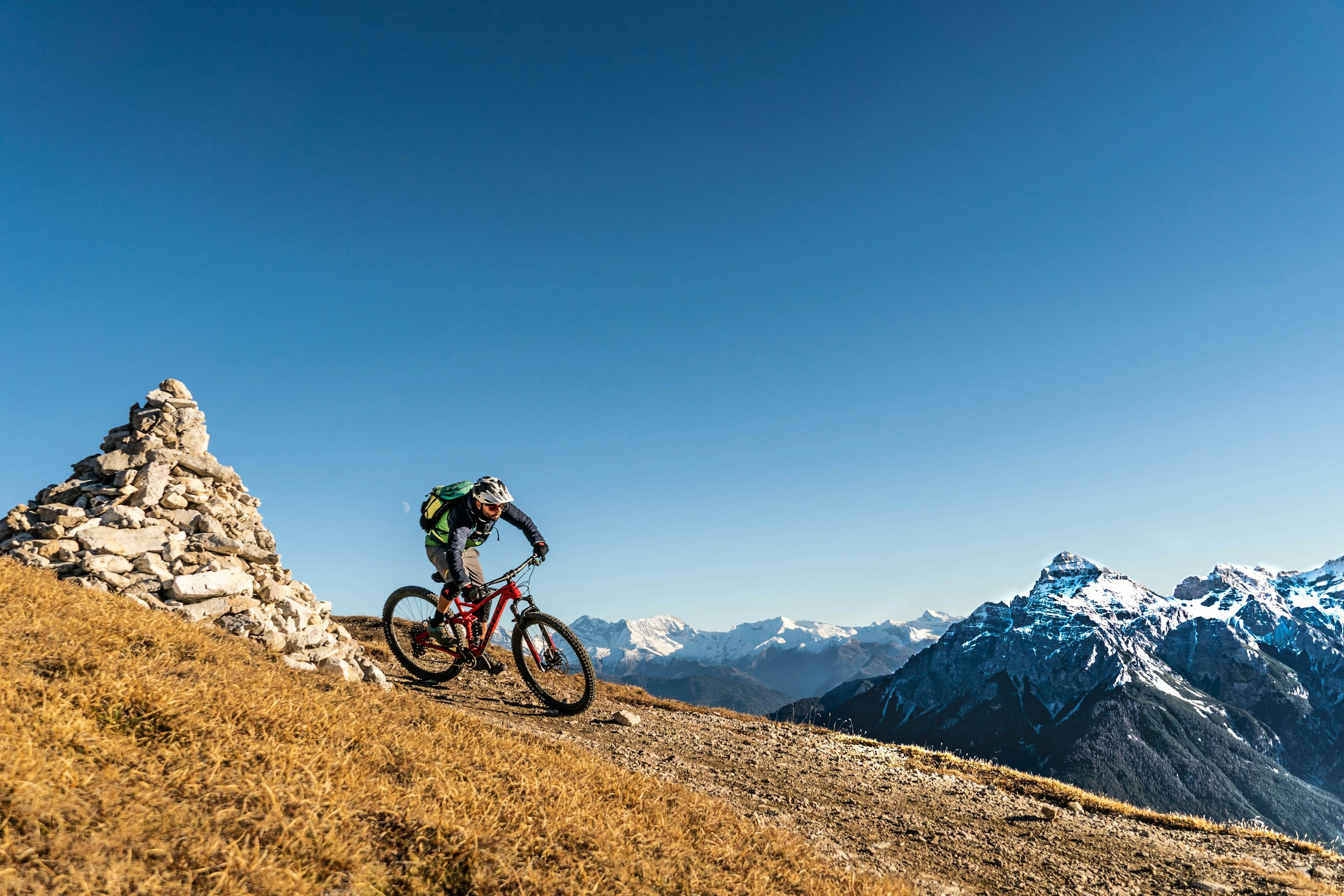 Wielrenner op een alpenklim